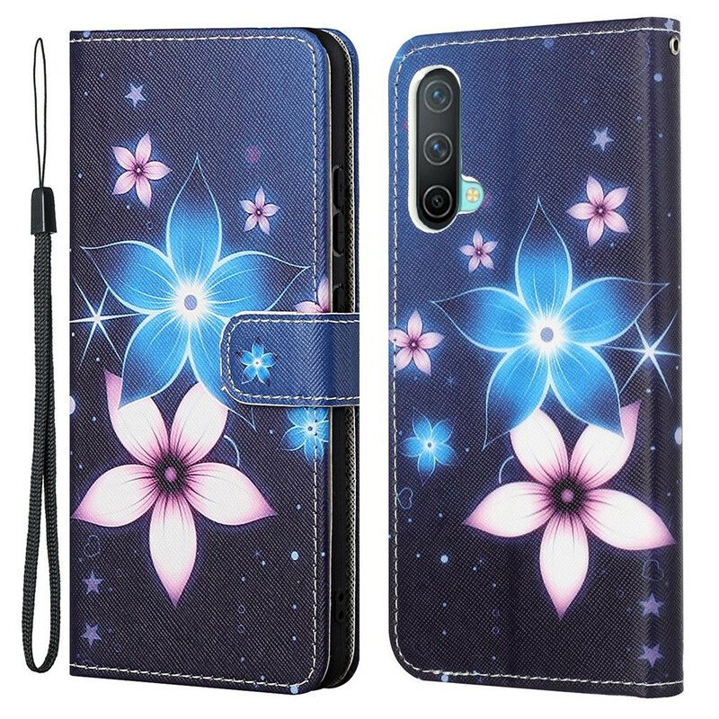 Folio Deksel Oneplus Nord Ce 5g Lunar Strappy Flowers Beskyttelse Deksel