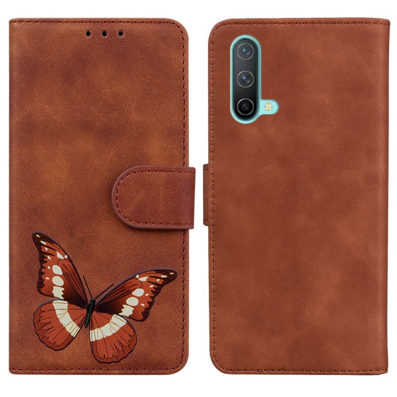 Folio Deksel Oneplus Nord Ce 5g Skin-touch Butterfly