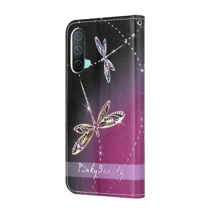 Folio Deksel Oneplus Nord Ce 5g Strappy Dragonflies