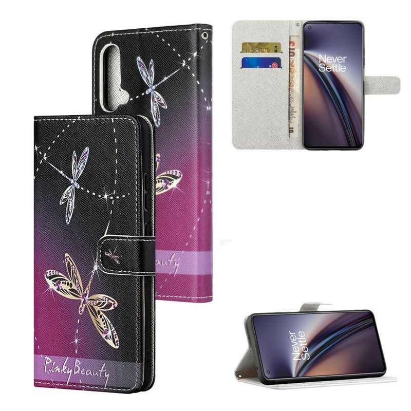 Folio Deksel Oneplus Nord Ce 5g Strappy Dragonflies