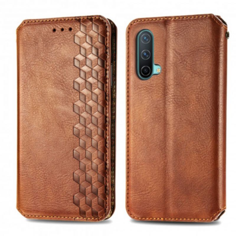 Folio Deksel Til Oneplus Nord Ce 5g Leather Effect Diamond Texture