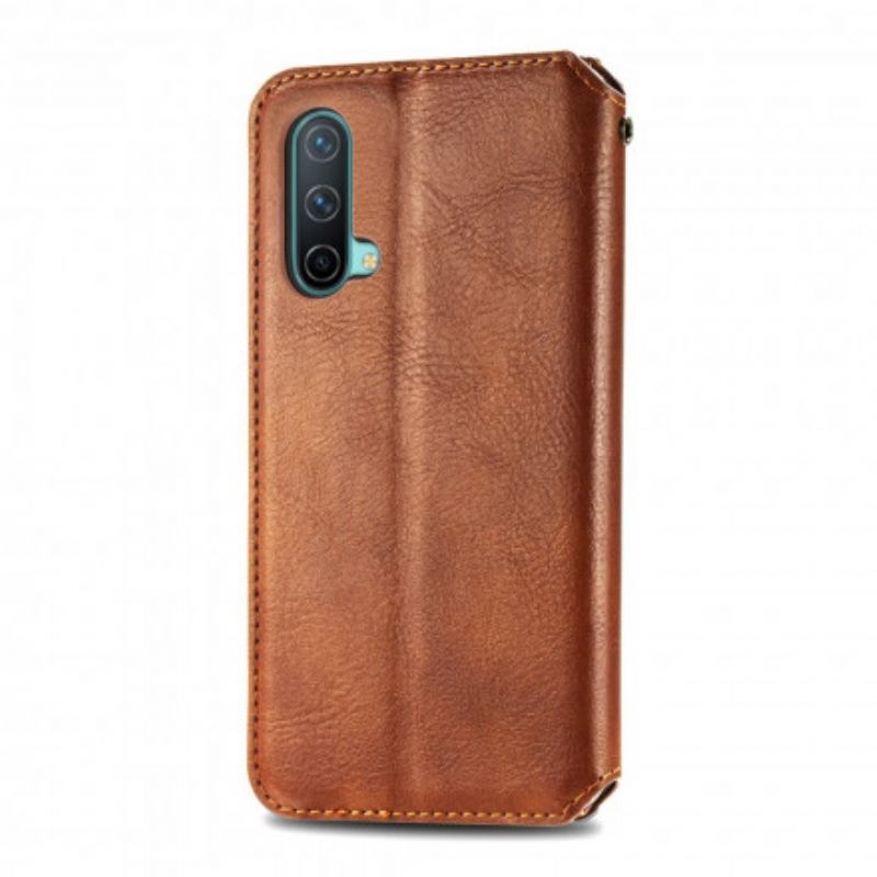 Folio Deksel Til Oneplus Nord Ce 5g Leather Effect Diamond Texture