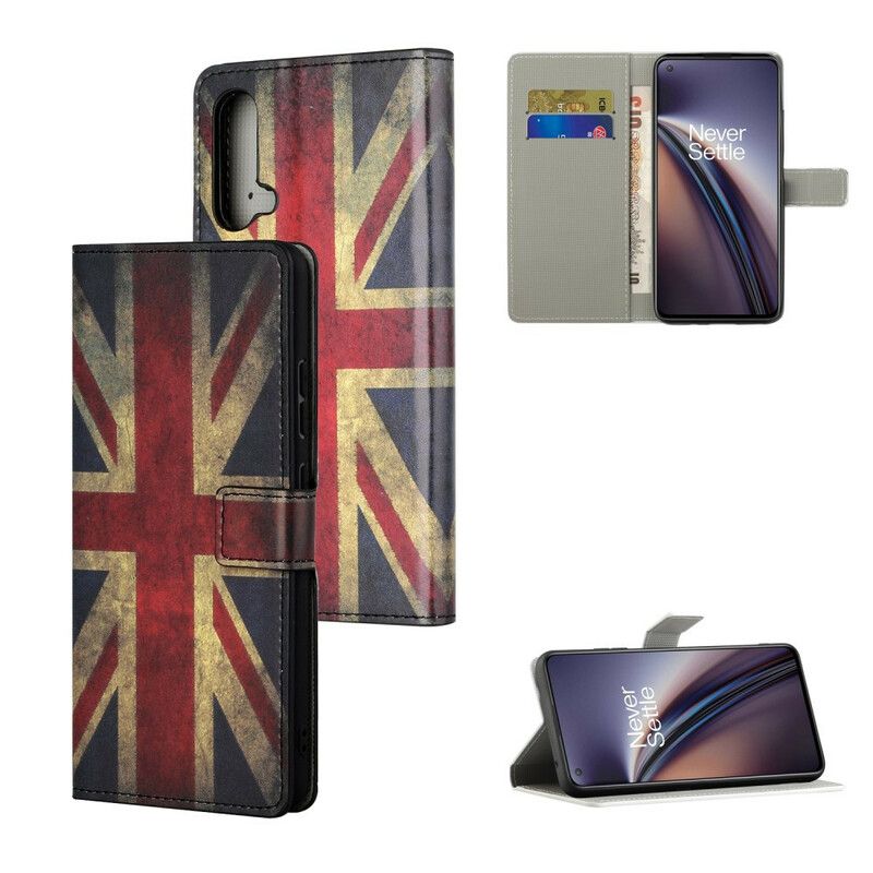 Lærdeksel Folio Deksel Oneplus Nord Ce 5g Flag England