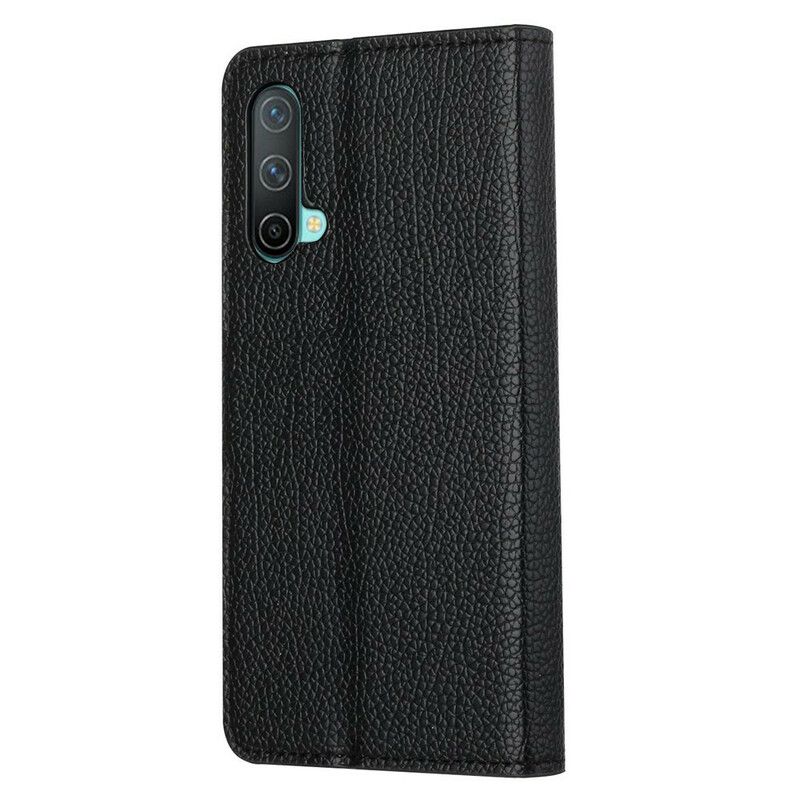 Lærdeksel Folio Deksel Oneplus Nord Ce 5g Mobildeksel Litchi Grain Leather Effect