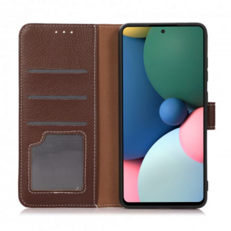 Lærdeksel Folio Deksel Oneplus Nord Ce 5g Mobildeksel Lychee Texture