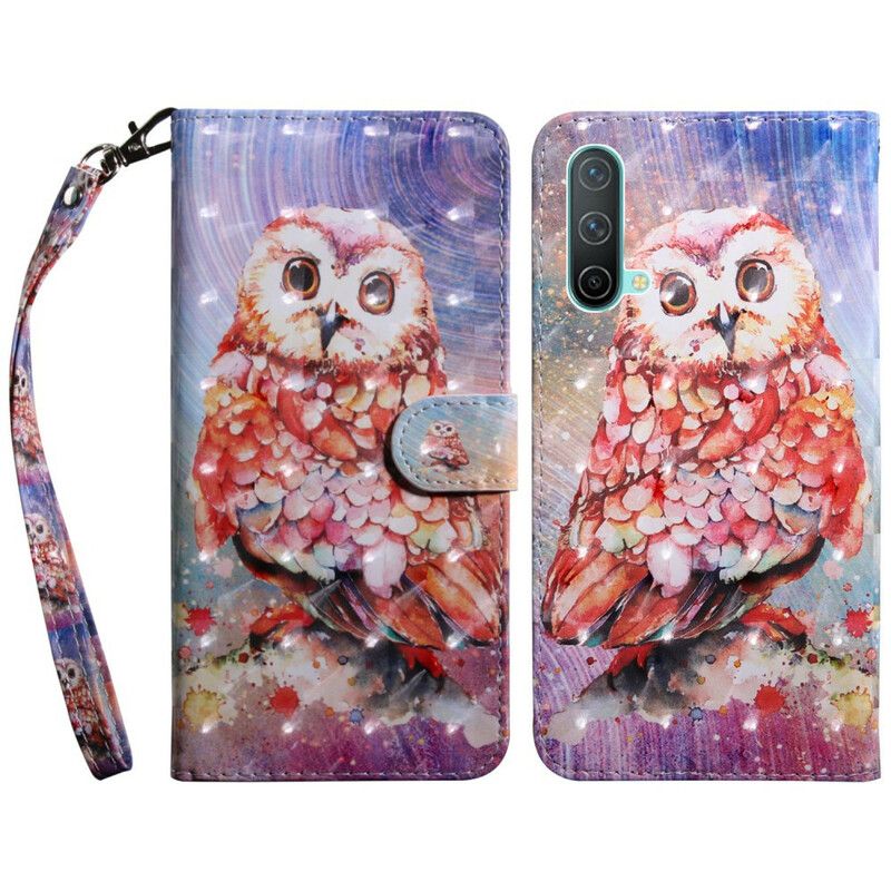 Lærdeksel Folio Deksel Oneplus Nord Ce 5g Mobildeksel Owl The Painter