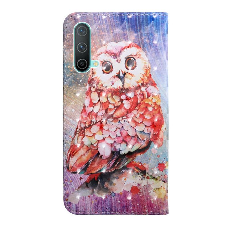 Lærdeksel Folio Deksel Oneplus Nord Ce 5g Mobildeksel Owl The Painter