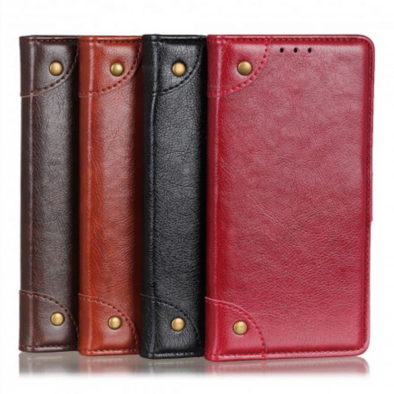 Lærdeksel Folio Deksel Oneplus Nord Ce 5g Style Nappa Leather Vintage Nagler