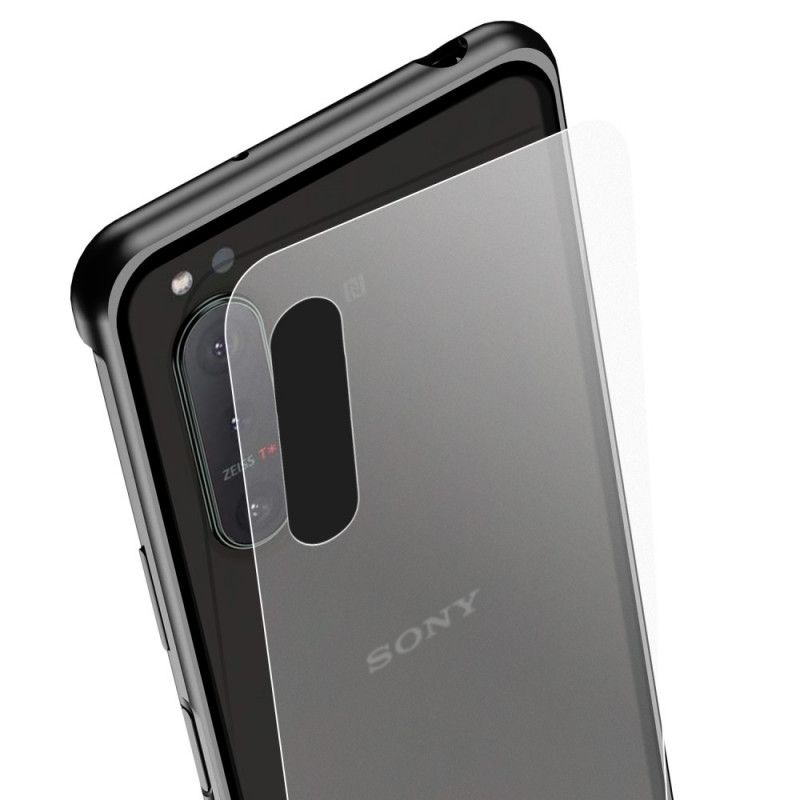 Deksel Sony Xperia 5 II Svart Lenuo Metallfelg