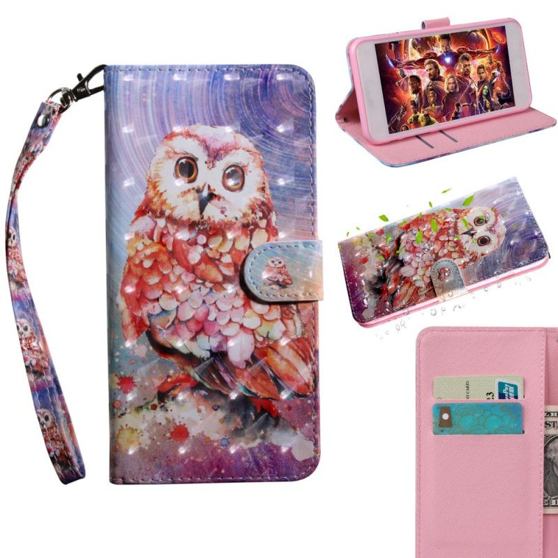 Folio Deksel Sony Xperia 1 hibou Maleren Anti-fall