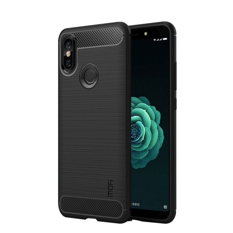 Deksel for Xiaomi Redmi Note 5 Svart Børstet Karbonfiber