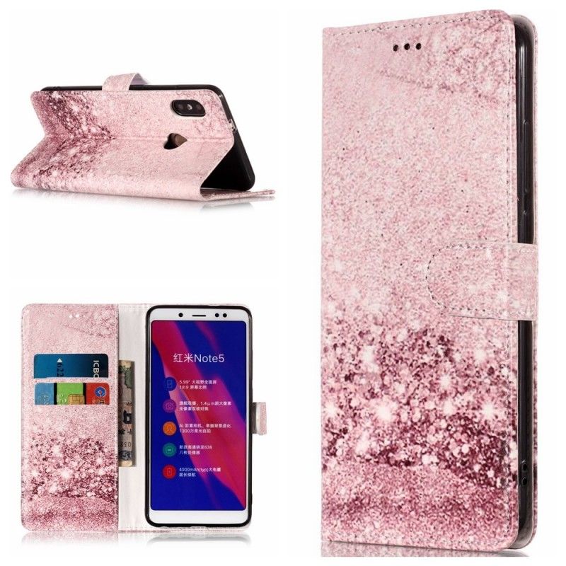 Folio Deksel Xiaomi Redmi Note 5 Glittergradient