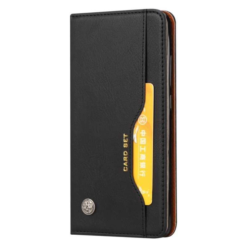 Folio Deksel Xiaomi Redmi Note 5 Svart Kortholder I Imitert Skinn