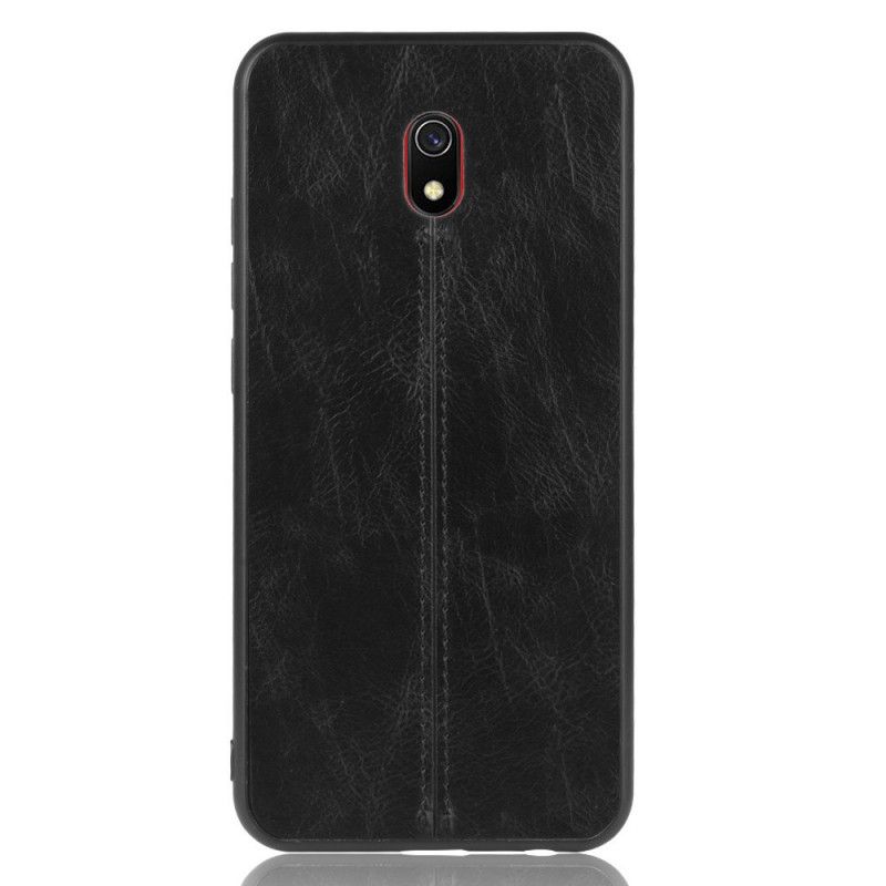 Deksel for Xiaomi Redmi 8A Svart Sydd Skinneffekt