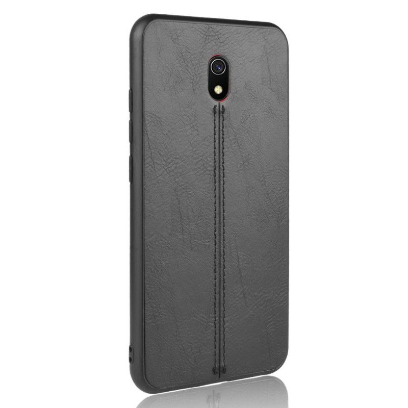 Deksel for Xiaomi Redmi 8A Svart Sydd Skinneffekt