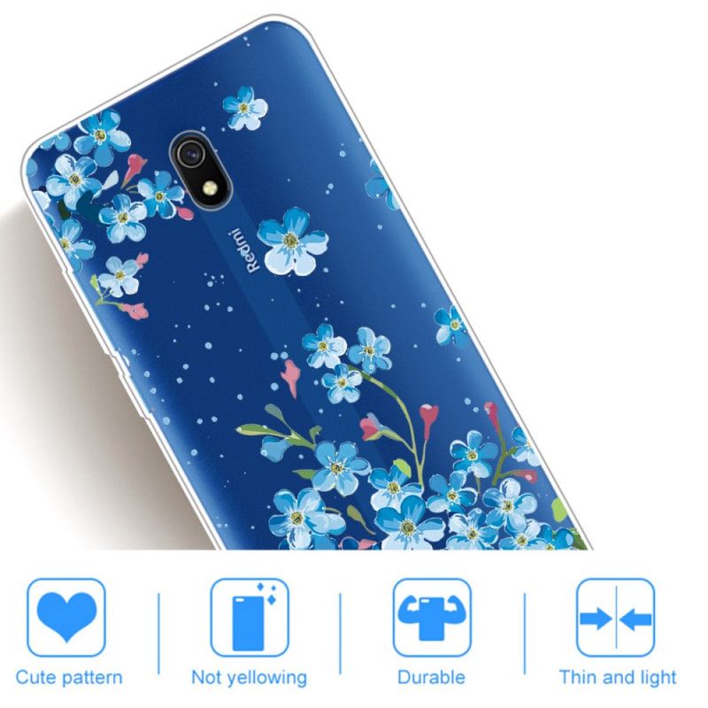 Deksel Xiaomi Redmi 8A Bukett Med Blå Blomster Beskyttelse