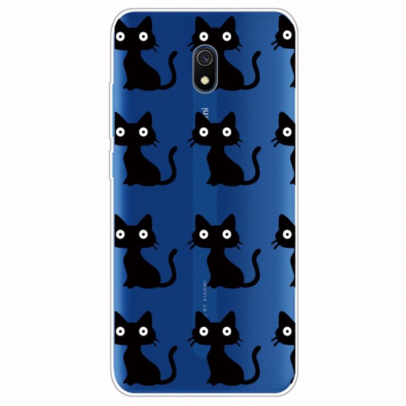 Deksel Xiaomi Redmi 8A Flere Svarte Katter