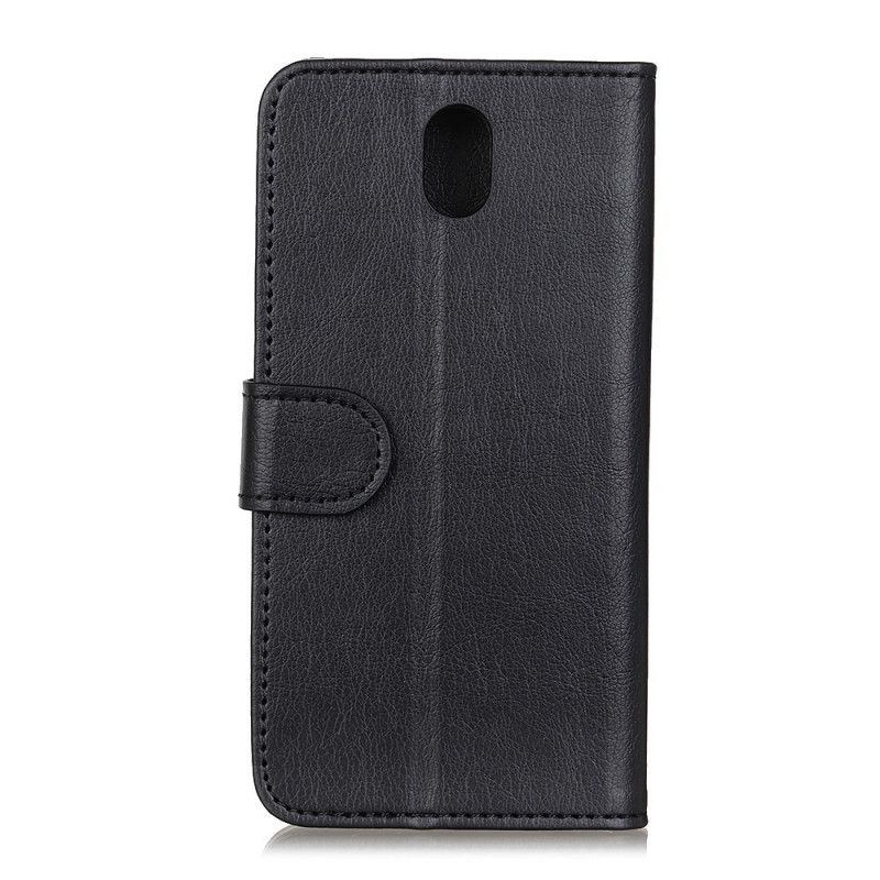 Folio Deksel for Xiaomi Redmi 8A Svart Enkel Skinneffekt