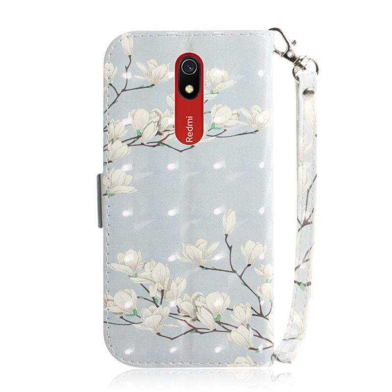 Folio Deksel Xiaomi Redmi 8A Blomstrende Tre Med Tanga Anti-fall