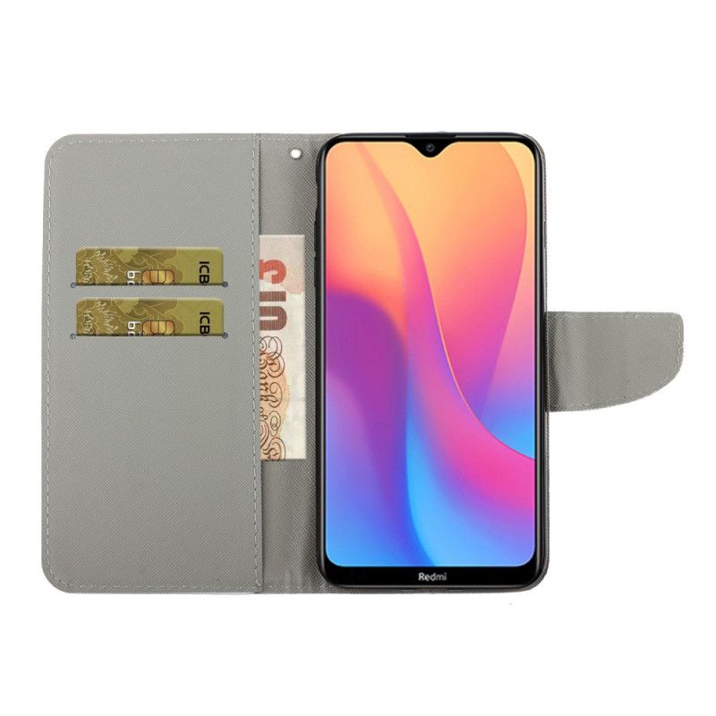 Folio Deksel Xiaomi Redmi 8A Romantisk Rose Med Tanga