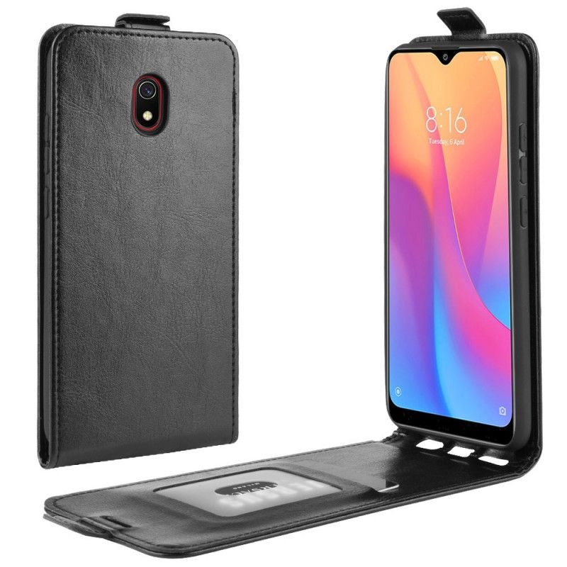 Folio Deksel Xiaomi Redmi 8A Svart Sammenleggbar Skinneffekt