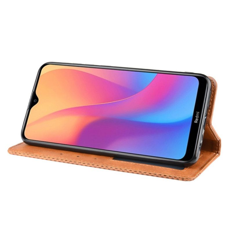 Folio Deksel Xiaomi Redmi 8A Svart Stilisert Vintage Skinneffekt