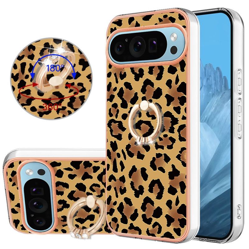 Deksel Google Pixel 9 Pro Xl Mobildeksel Ringholder Med Leopardtrykk