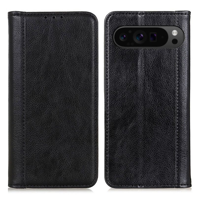 Folio Deksel Google Pixel 9 Pro Xl Litchi Texture Split Leather