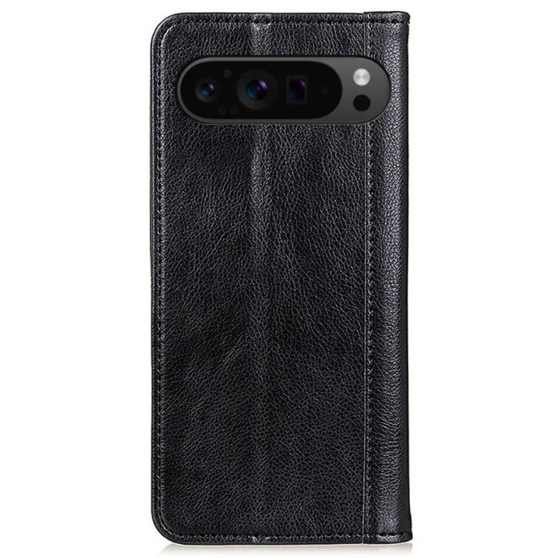 Folio Deksel Google Pixel 9 Pro Xl Litchi Texture Split Leather