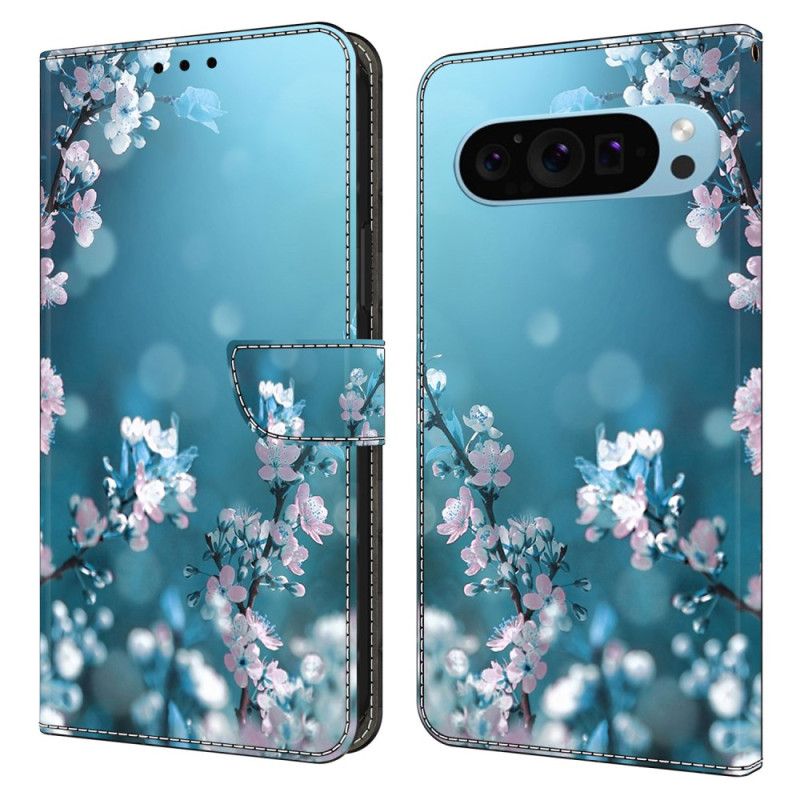 Folio Deksel Google Pixel 9 Pro Xl Plommeblomster Beskyttelse Deksel