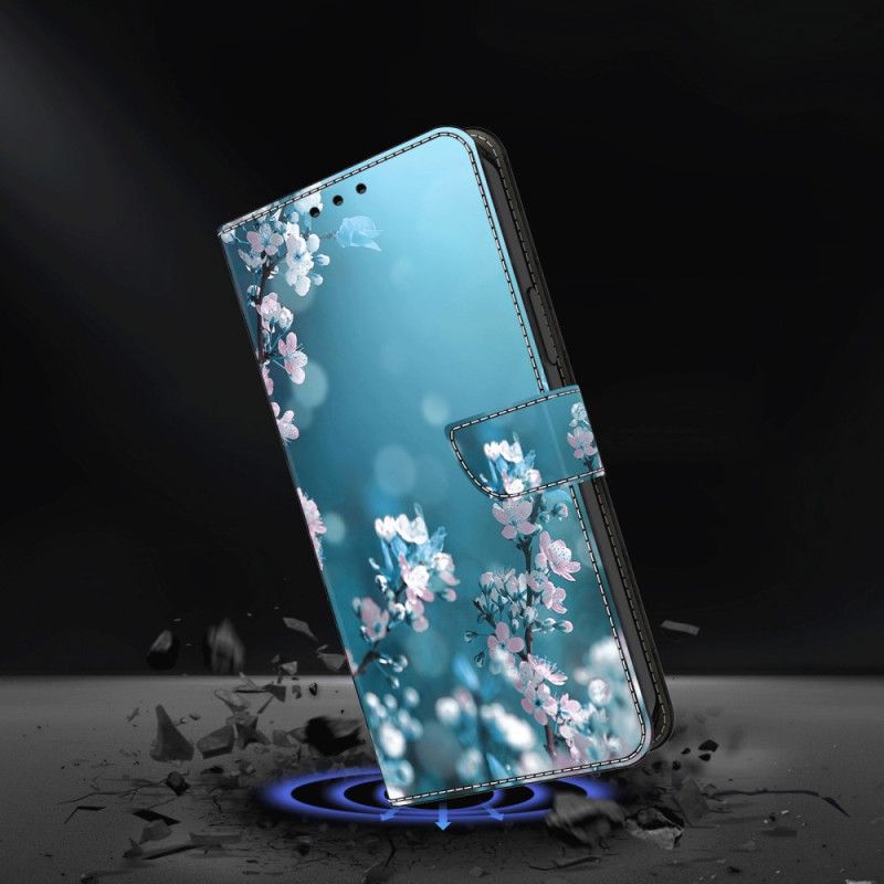 Folio Deksel Google Pixel 9 Pro Xl Plommeblomster Beskyttelse Deksel