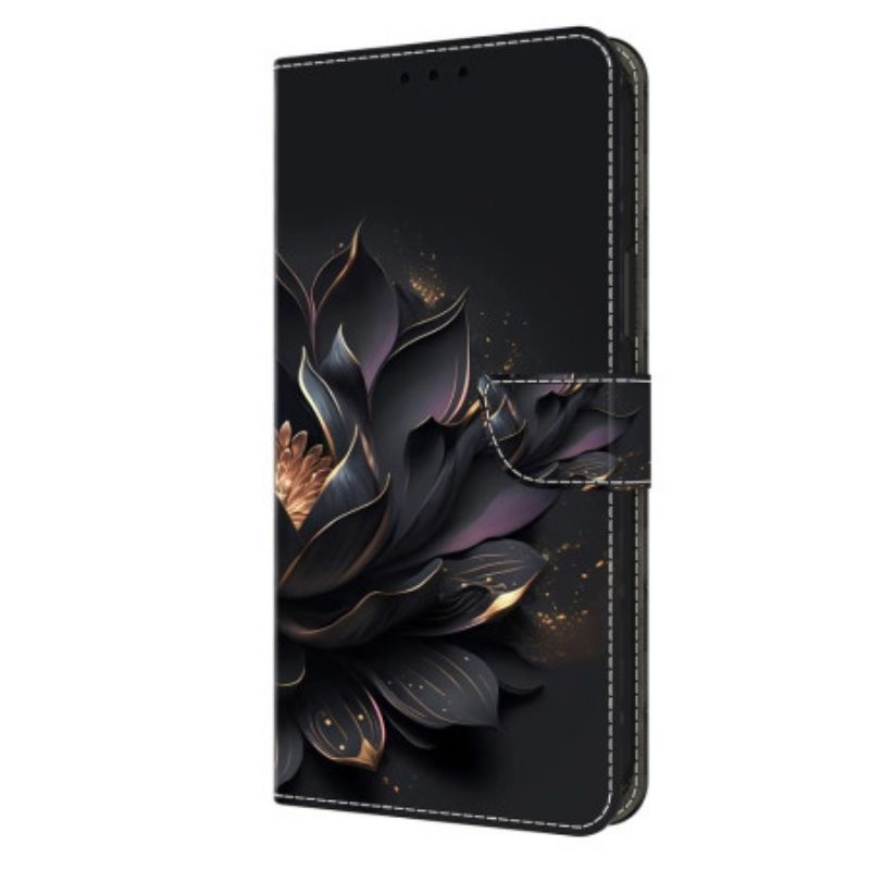 Lærdeksel Folio Deksel Google Pixel 9 Pro Xl Mobildeksel Lilla Lotus