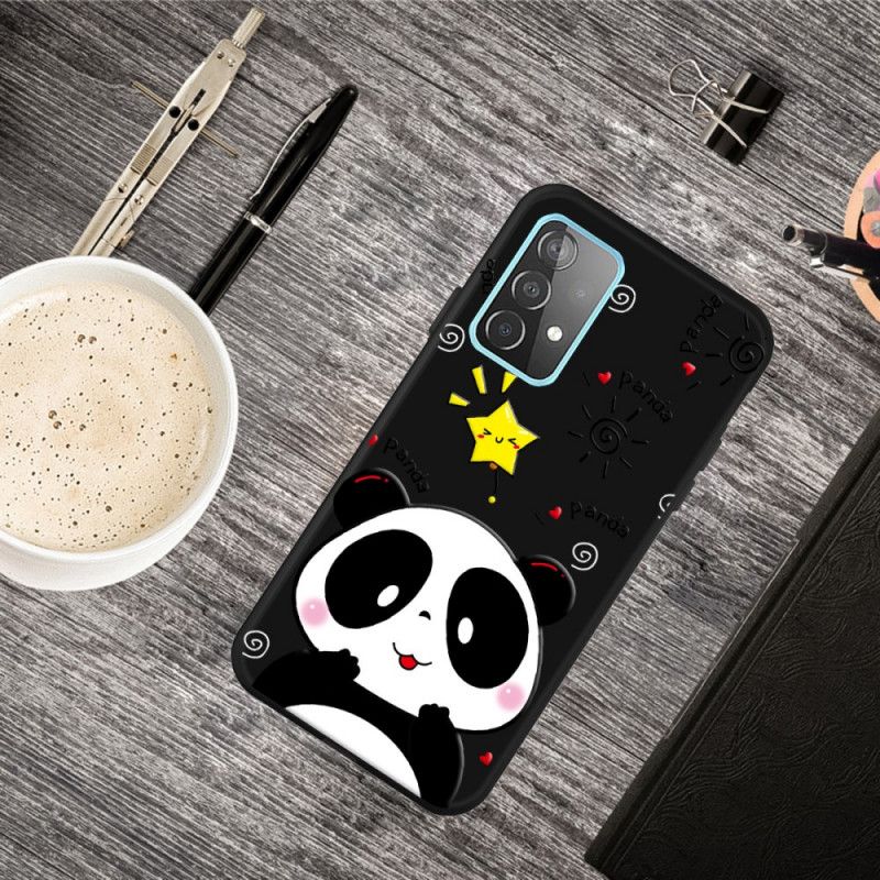 Deksel for Samsung Galaxy A72 4G / A72 5G Panda-Stjerne