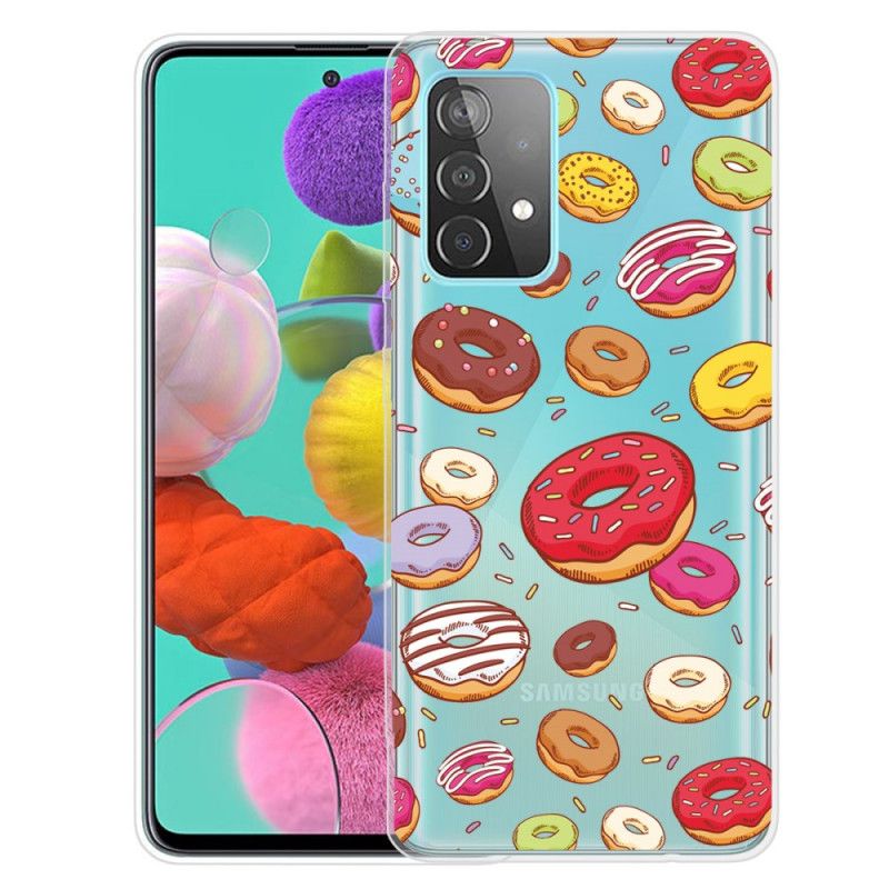 Deksel Samsung Galaxy A72 4G / A72 5G Kjærlighetsdoughnuts Anti-fall