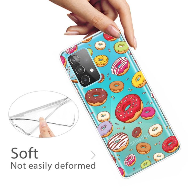 Deksel Samsung Galaxy A72 4G / A72 5G Kjærlighetsdoughnuts Anti-fall