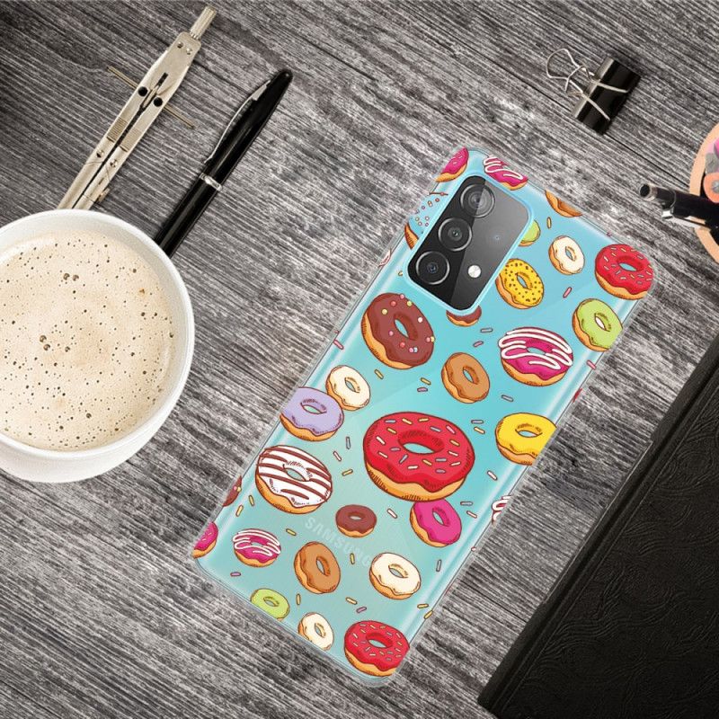 Deksel Samsung Galaxy A72 4G / A72 5G Kjærlighetsdoughnuts Anti-fall