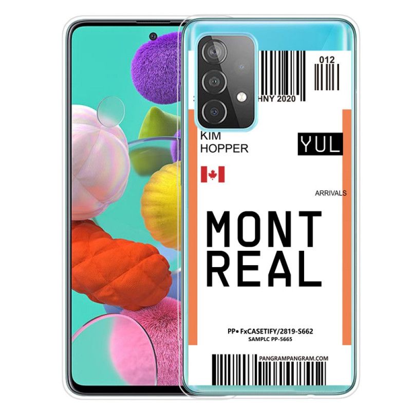 Deksel Samsung Galaxy A72 4G / A72 5G Ombordstigningskort Til Montreal