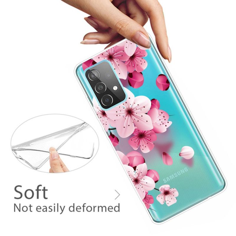 Deksel Samsung Galaxy A72 4G / A72 5G Små Rosa Blomster Anti-fall