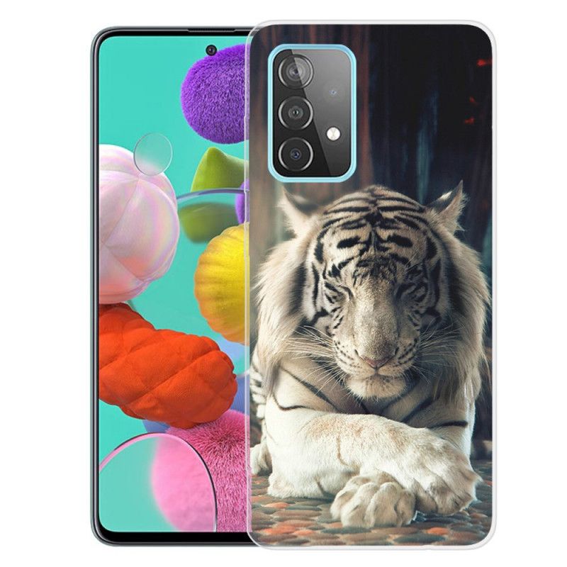 Deksel Samsung Galaxy A72 4G / A72 5G Svart Fleksibel Tiger