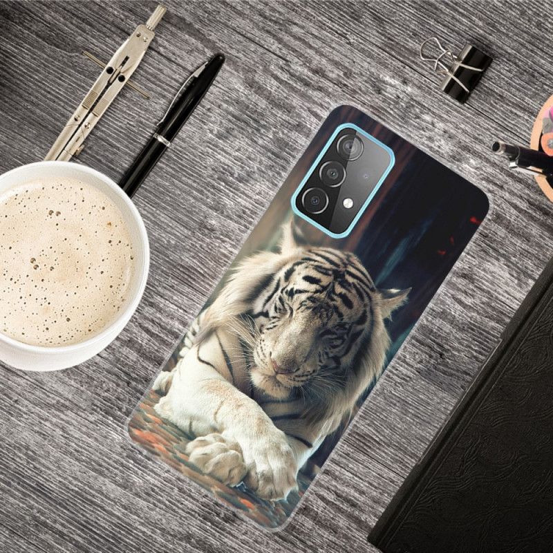 Deksel Samsung Galaxy A72 4G / A72 5G Svart Fleksibel Tiger