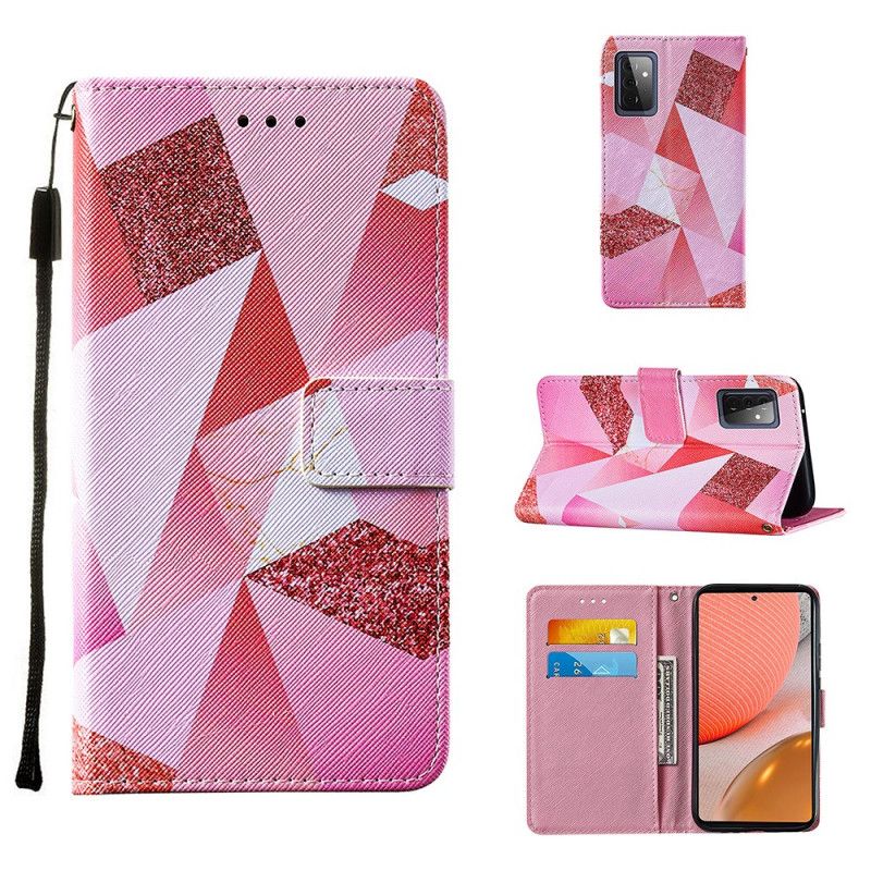 Folio Deksel Samsung Galaxy A72 4G / A72 5G Rosa Grafikk