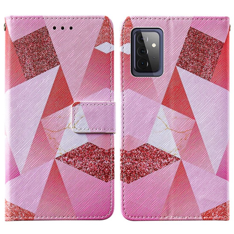 Folio Deksel Samsung Galaxy A72 4G / A72 5G Rosa Grafikk