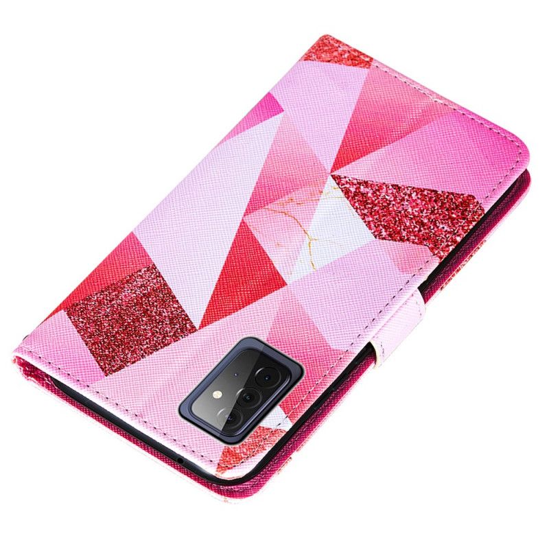 Folio Deksel Samsung Galaxy A72 4G / A72 5G Rosa Grafikk