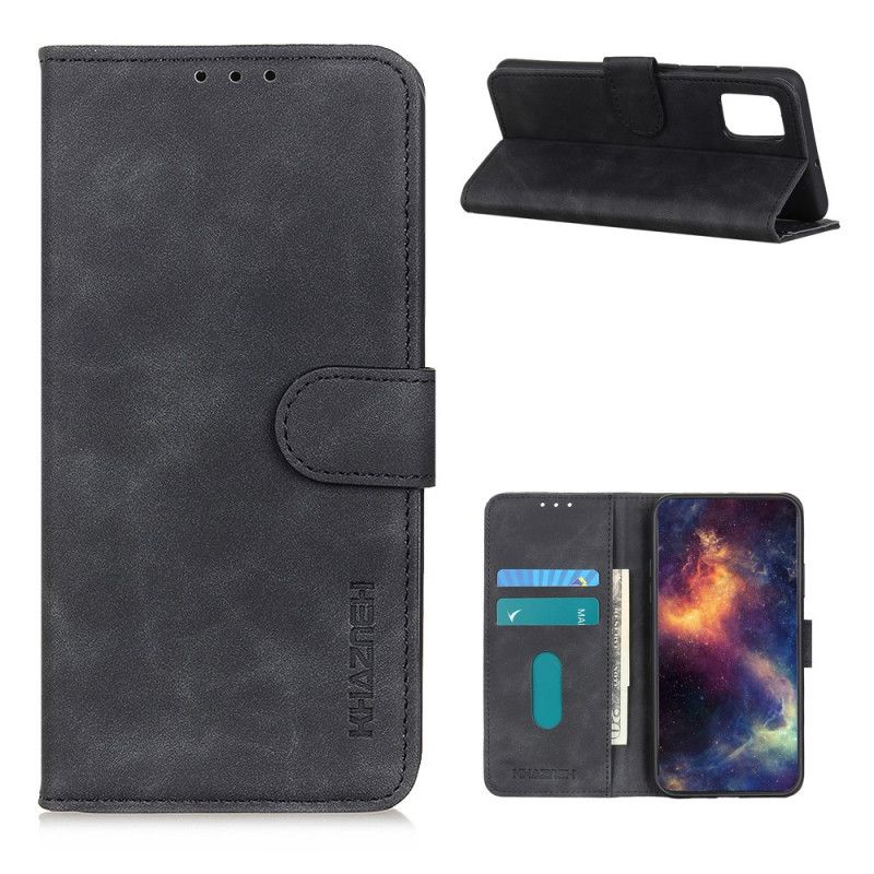 Folio Deksel Samsung Galaxy A72 4G / A72 5G Svart Vintage Khazneh-Skinneffekt Beskyttelse