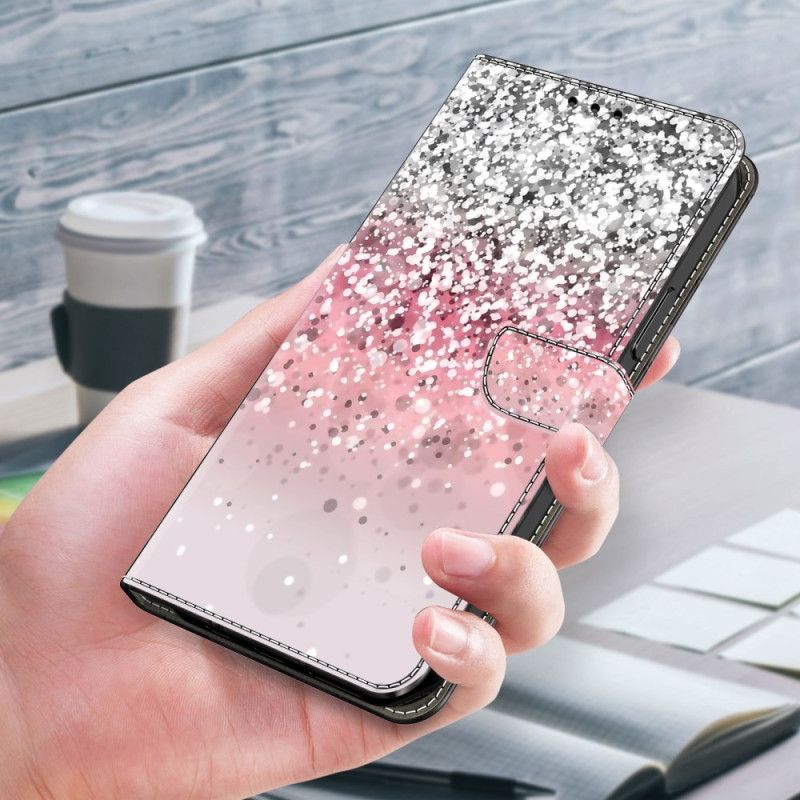 Lærdeksel Folio Deksel Xiaomi 14 Pro Gradient Glitter