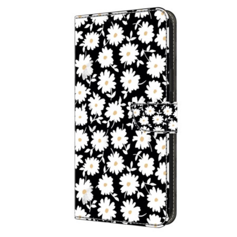 Lærdeksel Folio Deksel Xiaomi 14 Pro Mobildeksel Blomster