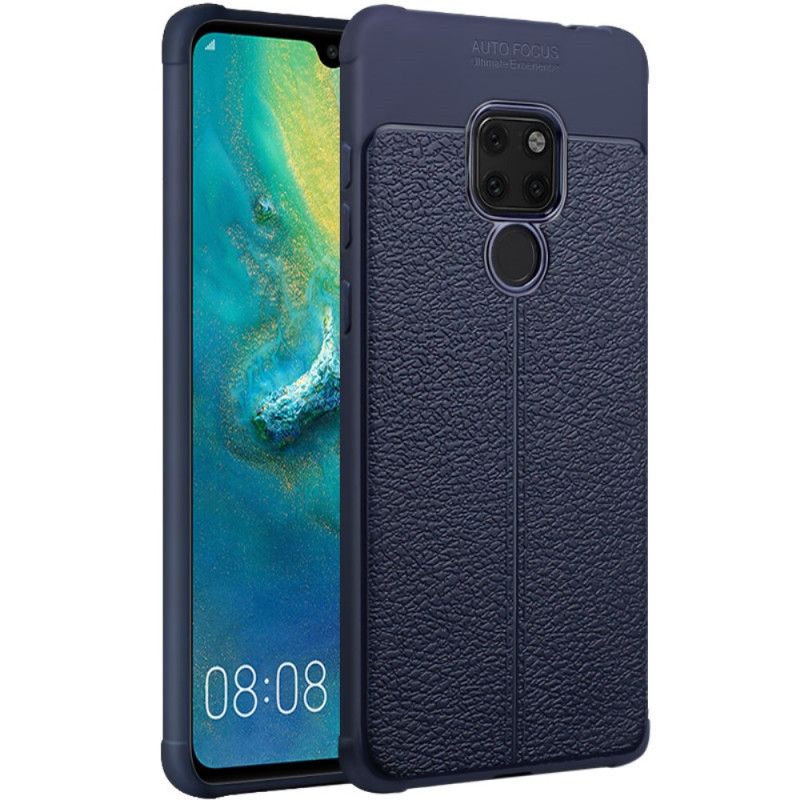 Deksel for Huawei Mate 20 Svart Søm I Imak Kunstlær