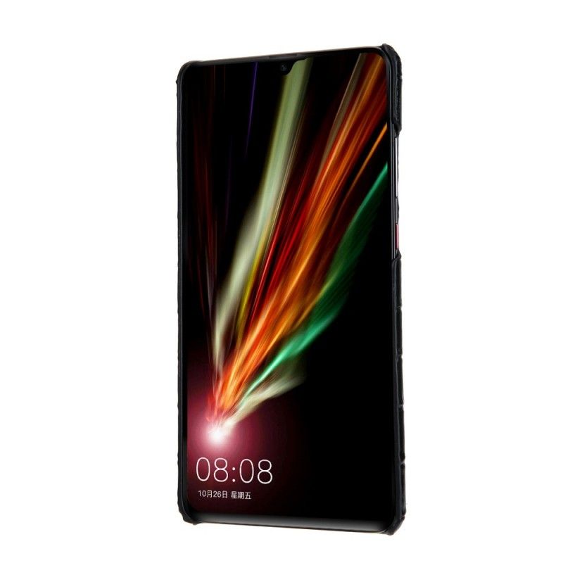 Deksel Huawei Mate 20 Svart Skinn Av Krokodilleffekt