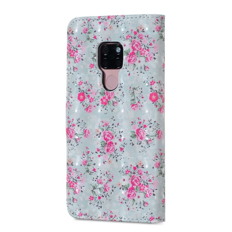 Folio Deksel for Huawei Mate 20 Blomster For Frihetsdesign