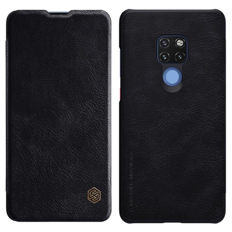 Folio Deksel Huawei Mate 20 Brun Nillkin Qin Serie Anti-fall